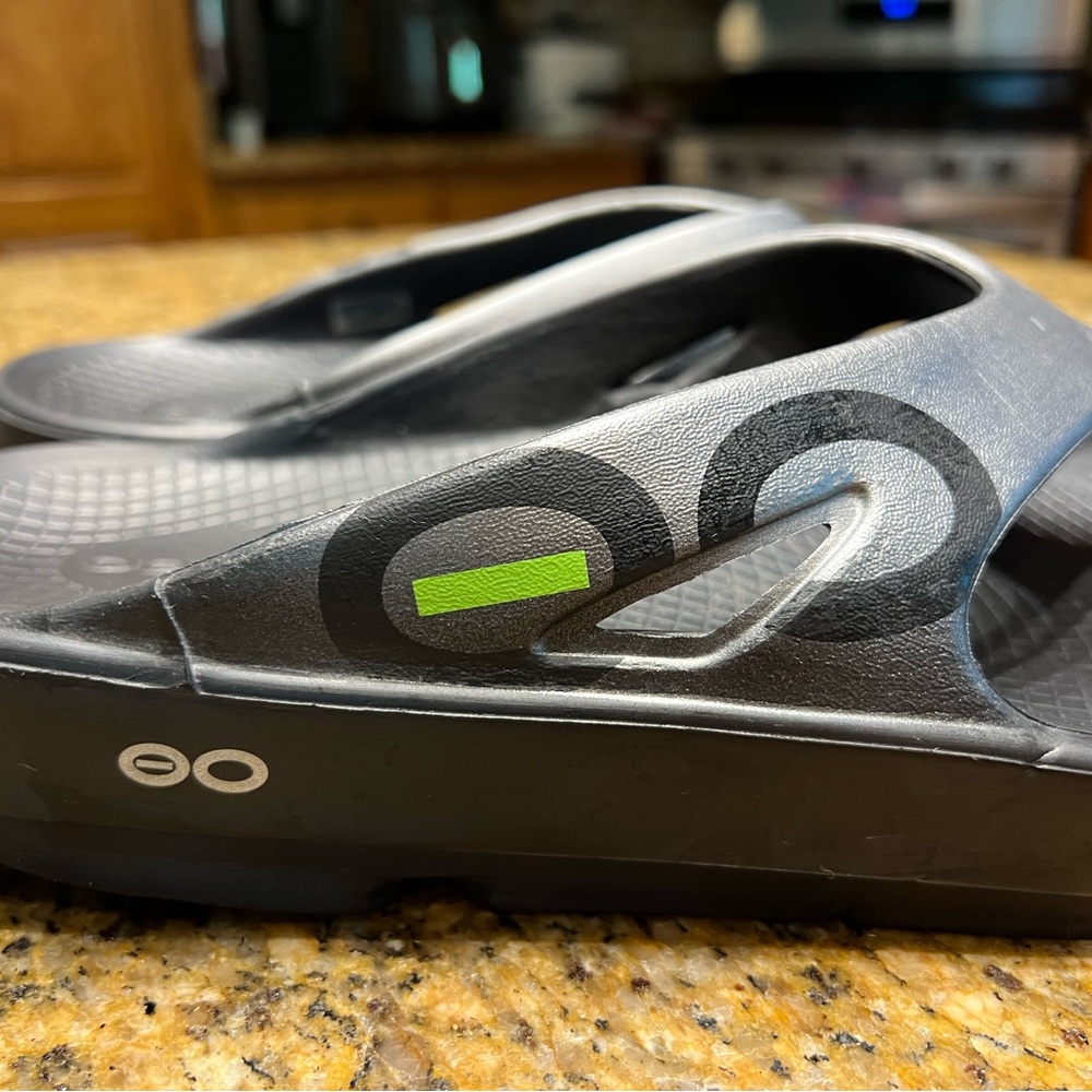 OOFOS Gray Slide Sandals - Picture 3 of 14